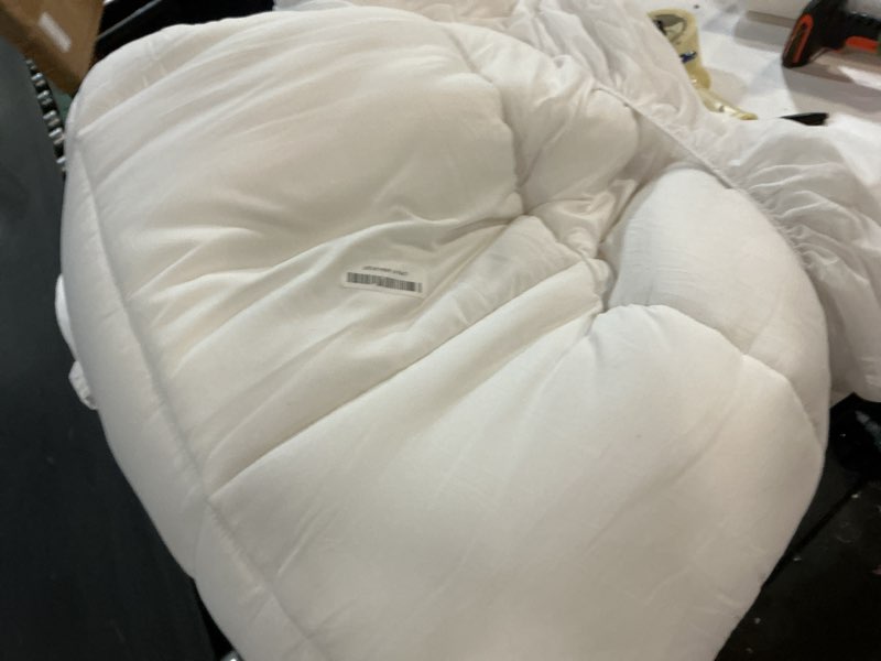 Condition photo showing Good Condition for elemuse full mattress topper for back pain, extra thick mattress pad cover, plush soft pillowtop with elastic deep pocket, overfilled down alternative filling white full