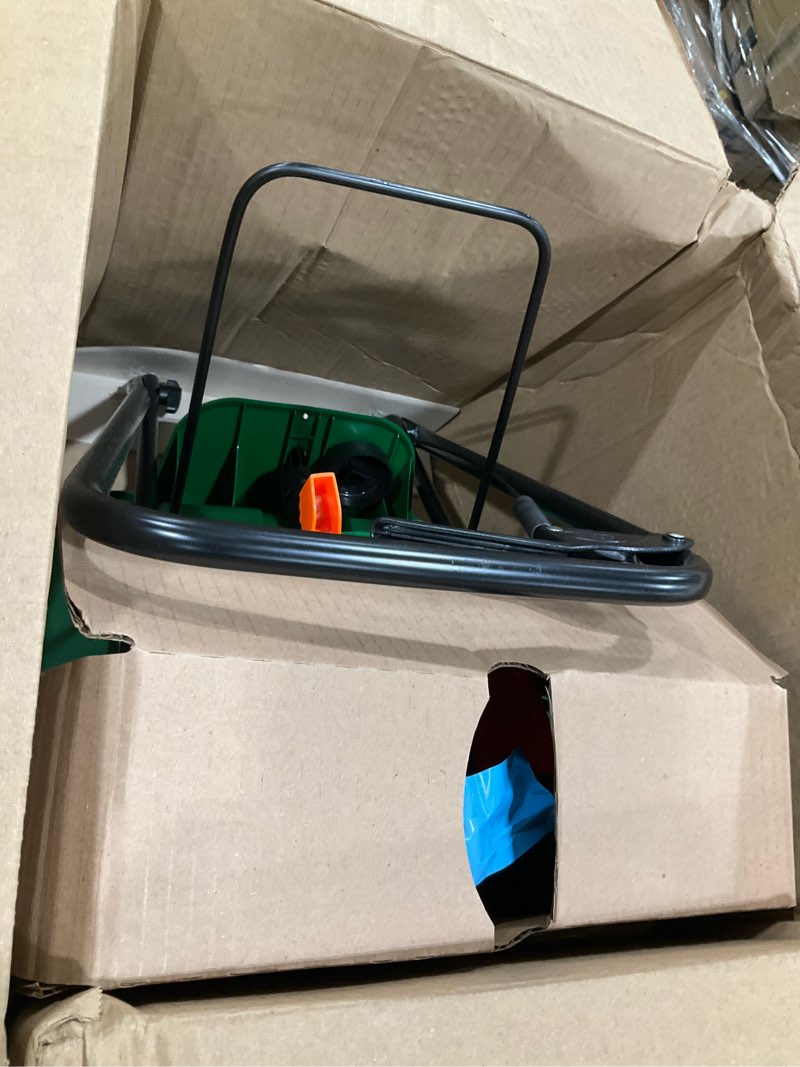 Condition photo showing Good Condition for Scotts Turf Builder EdgeGuard Mini Broadcast Spreader for Seed, Weed and Feed, Fertilizer, Salt, Ice Melt, Push Spreader Holds up to 5,000 sq.ft. Product