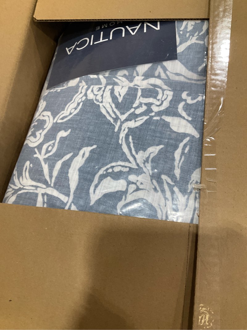 Condition photo showing New/Like New for nautica- king comforter set, cotton reversible bedding set, all season designer home décor (tortola blue, king) king tortola blue