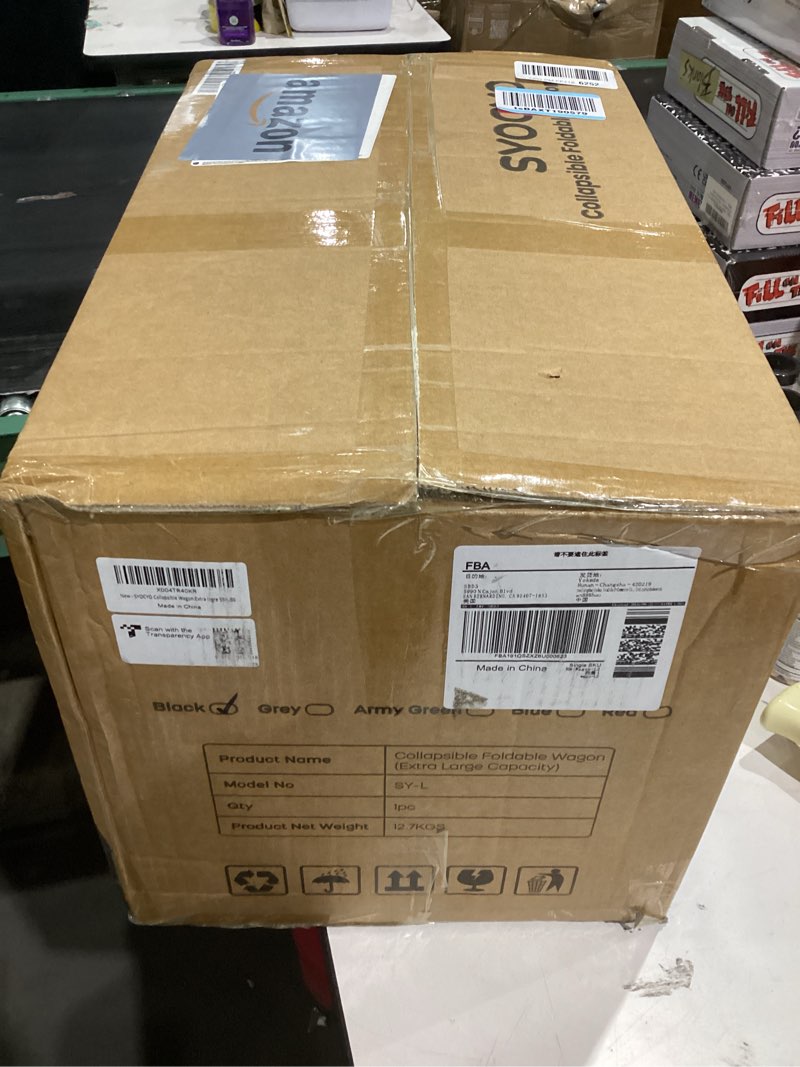 Condition photo showing Good Condition for Collapsible Wagon Carts Foldable 570LBS Beach Wagon with Big All-Terrain Wheels Weight Capacity Heavy Duty Utility Carts with Cup Holders for Garden, Camping, Grocery, Sports Black