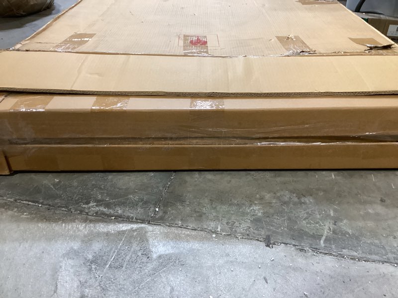 69.4\" Rectangular Wood Dining Table, Kitchen Table with One-Piece Table Top, Patio Table With Metal Legs for 4/6 People INCOMPLETE 