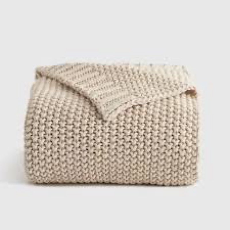 nwt quince cotton fisherman throw 50x60 natural 6622