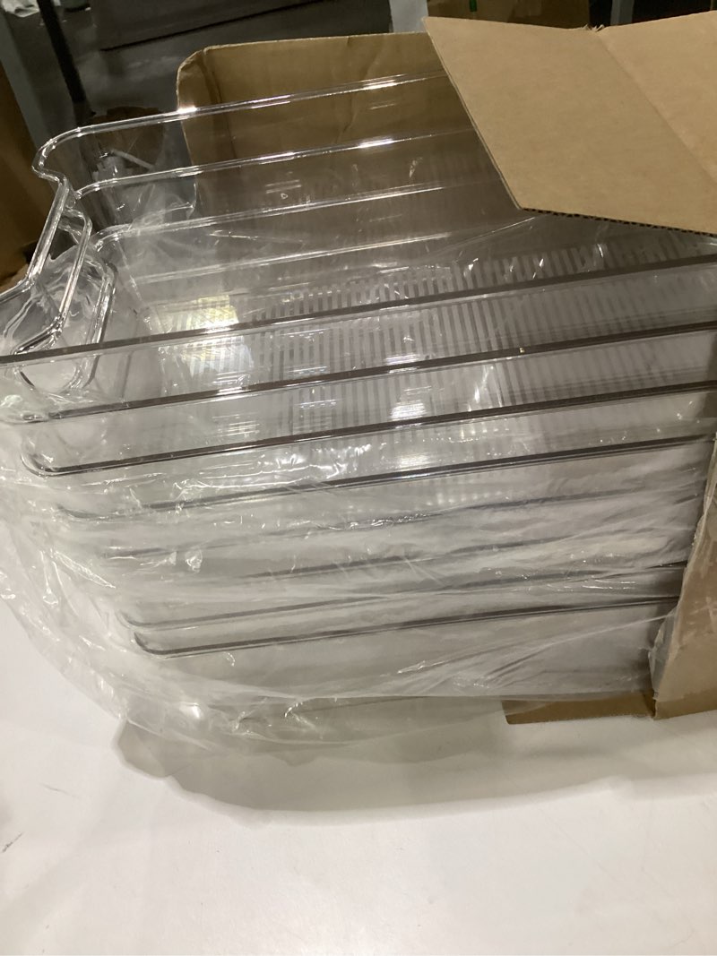 Condition photo showing Good Condition for clear fridge organizer, refrigerator organizer bins with handle, freezer, kitchen cabinet, pantry organization, bpa free fridge organizers (12.4 inch 8 pack)