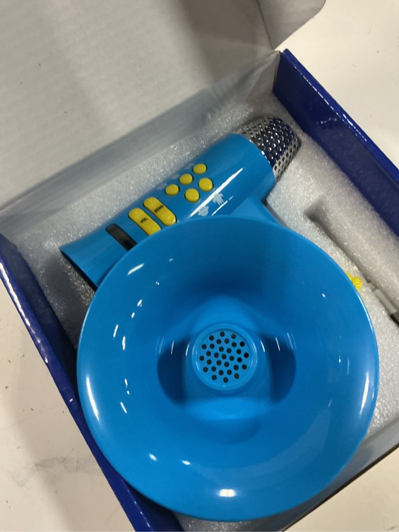 Condition photo showing New/Like New for mini explorer voice changer for kids for kids - voice changing device for boys & girls ages 3-8+ olds birthday gifts for 3, 4, 5, 7, 8 year old boy - toys gift ideas for kid, toddler blue - multi-colored
