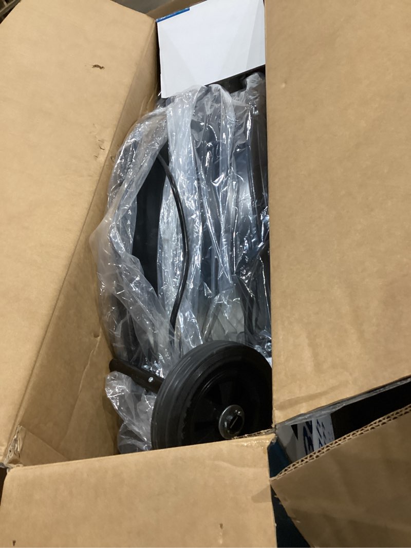 Condition photo showing As Is for utilitech 36-in high velocity indoor industrial fan, in black