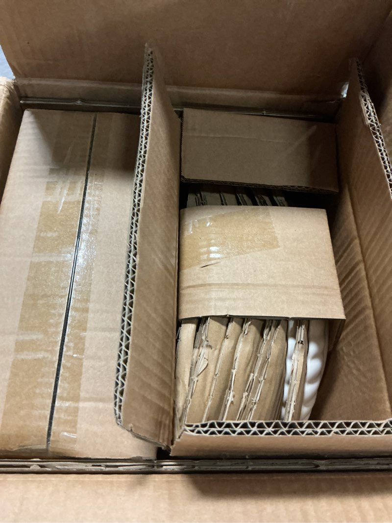 Condition photo showing New/Like New for the pioneer woman colette 12-piece stoneware dinnerware set, cream