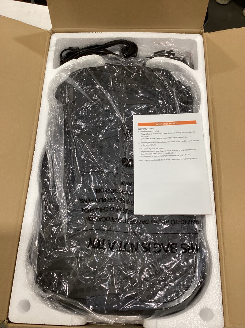 Condition photo showing Good Condition for vibration plate exercise machine, 130 levels full body workout vibrating plate for lymphatic drainage weight loss, 450 lbs capacity shake platform with resistance bands bluetooth for women men