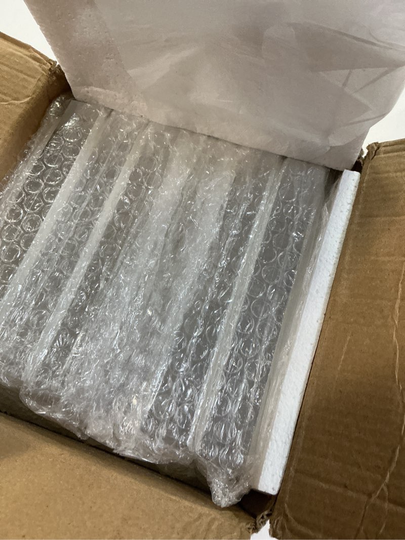 Condition photo showing New/Like New for 4x6 acrylic picture frame set of 6, 20mm thick, double-sided transparent magnetic frameless photo frame, desktop freestanding display for office or home decor 4x6 6 pack