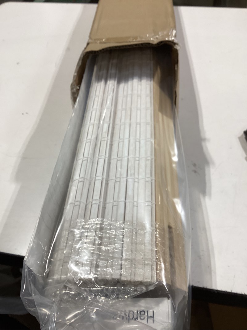 Condition photo showing Good Condition for LazBlinds Cordless Bamboo Roman Shades, Privacy Blinds for Interior Windows, Room Darkening Roll Up Bamboo Blinds for Home & Patio, 27" W x 64" H, Alpine Ivory Alpine Ivory 27" W x 64" H