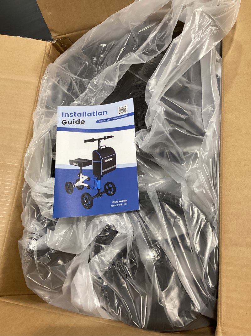 Condition photo showing New/Like New for knee scooter steerable knee walker for foot injuries compact crutch alternative with dual braking system (green)