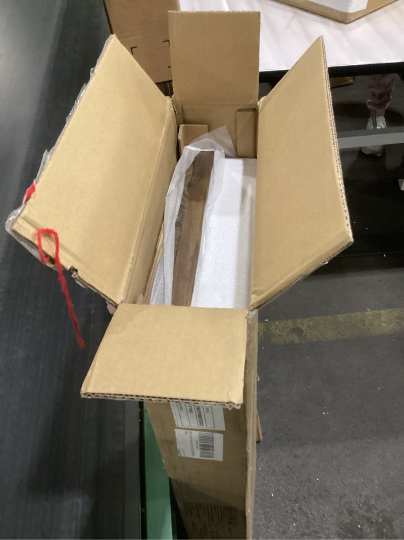 Wnutrees 43" Farmhouse Wood Bench, Rustic Solid Wood Entryway Bench Seat with Double X-Structure for