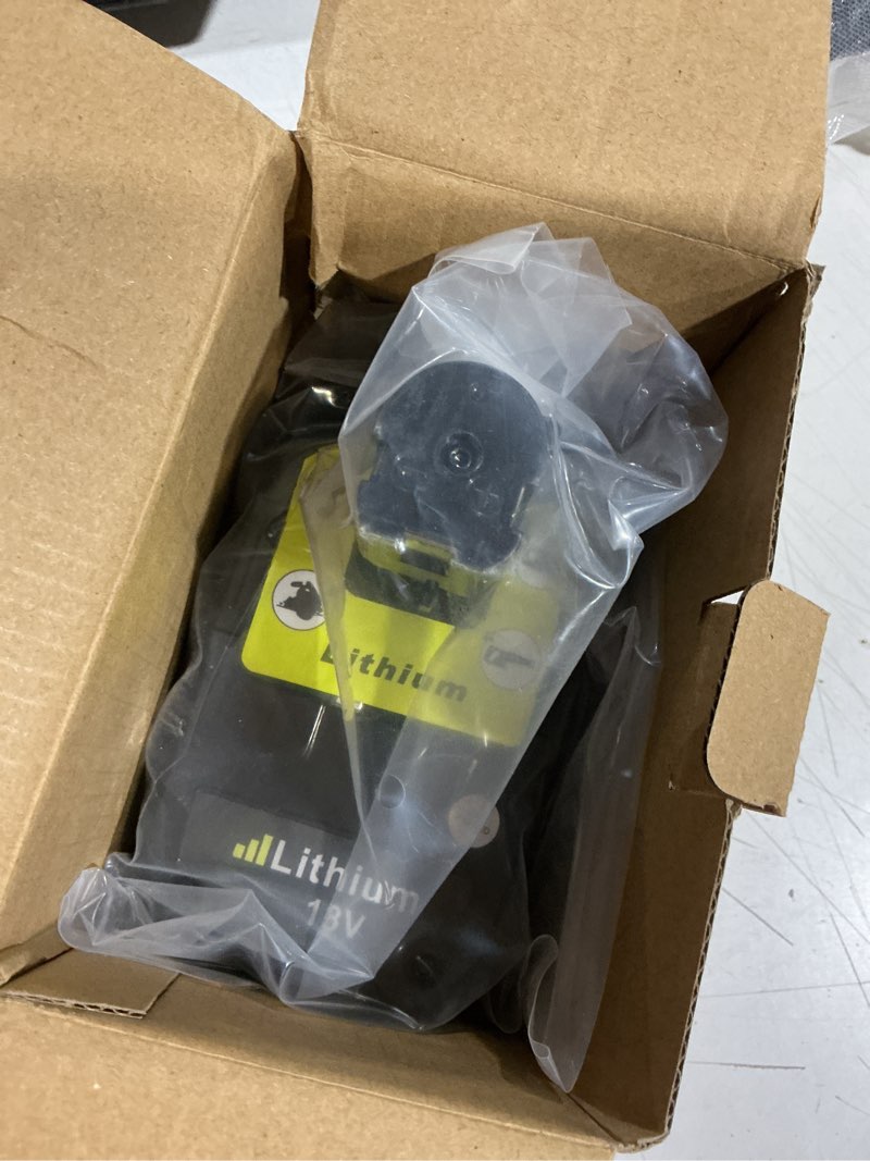 Condition photo showing As Is for replacement for ryobi 18v battery: 4.0ah lithium-ion for p107 p108 p109 cordless power tools craft creator woodworker gardening work 1 pack 1 pack 4ah