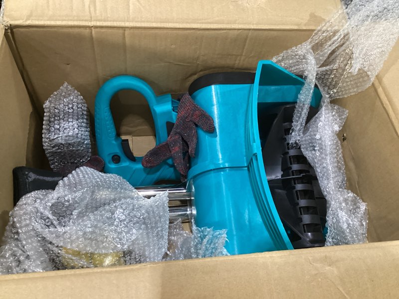 Condition photo showing Good Condition for 21V 11In Cordless Snow Shovel, 800W Foldable Battery Powered Snow Blower Thrower with Rechargeable Battery Gloves Goggles for Driveway Patio