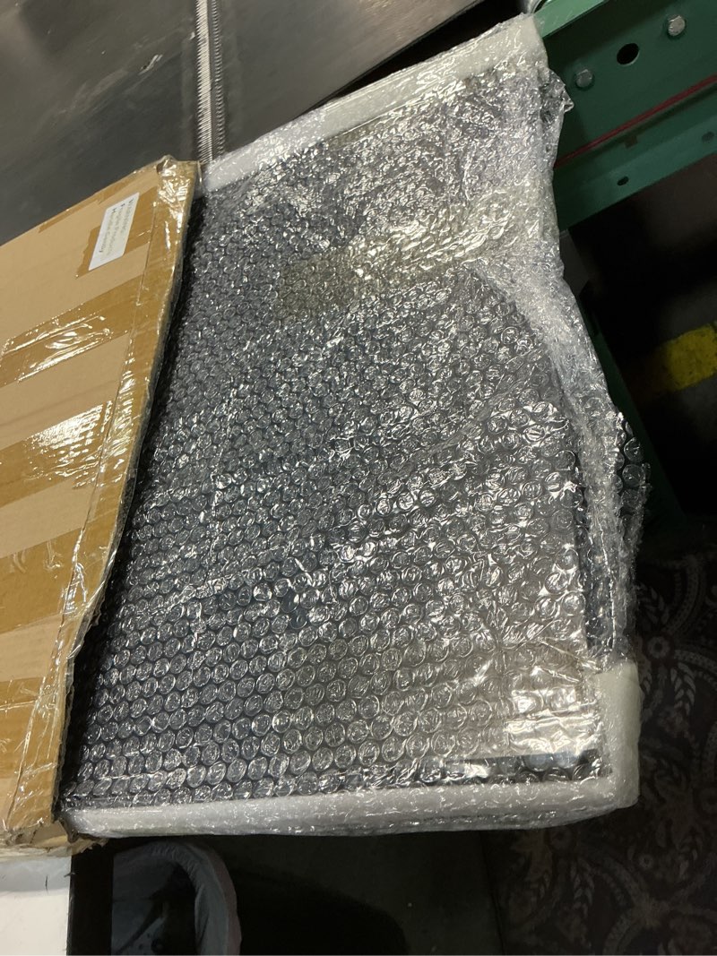 Condition photo showing As Is for wesiti large acrylic cutting board with lip non slip 30"l x 20"w black cutting board chopping acrylic countertop protector cover shatter resistant for home restaurant kitchen sink stove 31.9"l x 21.7"w black