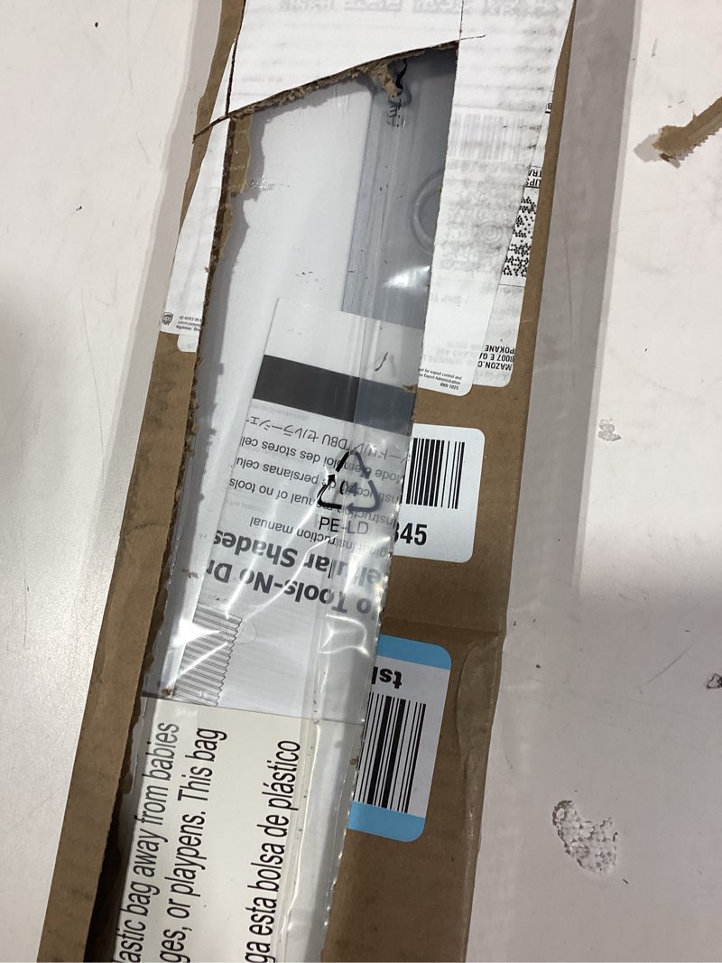 Condition photo showing Good Condition for LazBlinds No Tools No Drill Cordless Cellular Shades, Blackout Light Blocking Honeycomb Shades for Home, Thermal Insulation Blinds for Windows, 29" W x 48" H, White Blackout-white 29" W x 48" H