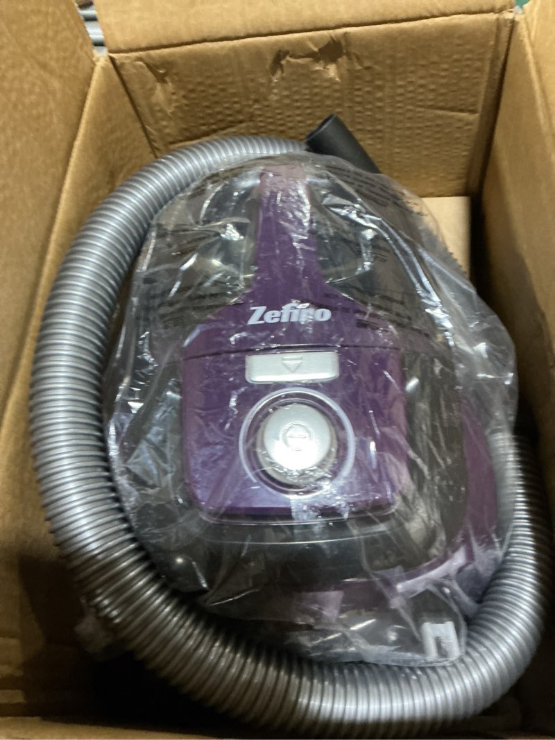 Condition photo showing Good Condition for Zefiro Canister Vacuum Cleaner, Bagless Canister Vacuum for Home, Powerful Suction, Auto Cord Rewind, HEPA Filter, Corded Vacuum for Hard Floors, Carpet, Pet Hair, Apartment/Rental Friendly(Violet)