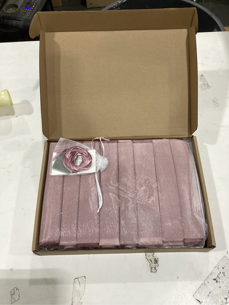 Condition photo showing New/Like New for Ling's moment Wedding Chair Sashes Cover Aisle Decorations Draping Fabric Wrinkle-Free with Tie 16 Pcs Dusty Rose & Mauve for Party Ceremony Reception Floral Arrangement Banquet Outdoor Decor Pk-dusty Rose & Mauve