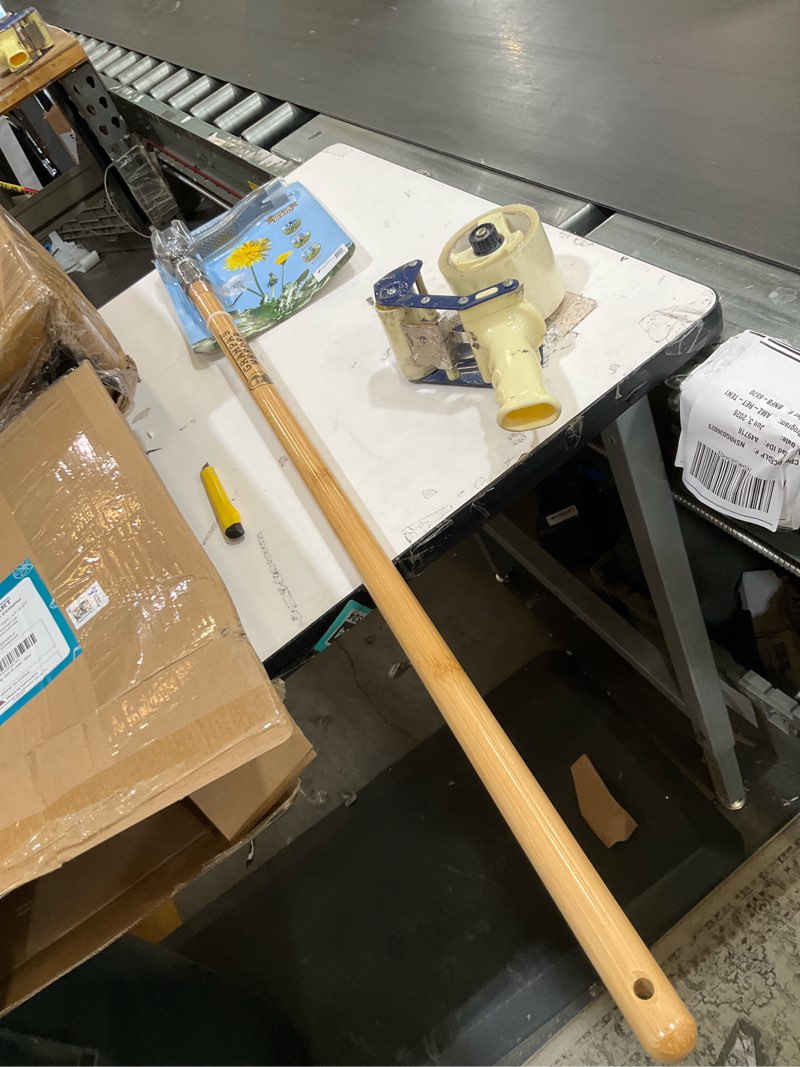 Condition photo showing Good Condition for grampa's weeder - the original stand up weed puller tool with long handle - made with real bamboo & 4-claw steel head design - easily remove weeds without bending, pulling, or kneeling.
