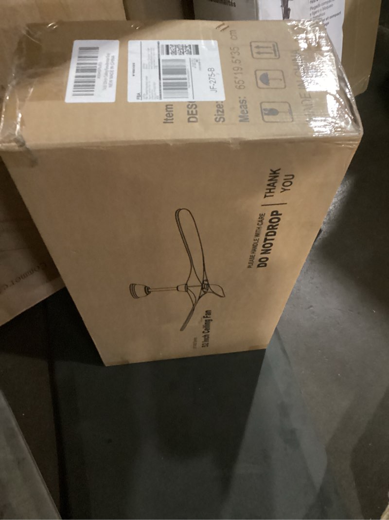 Condition photo showing New/Like New for haipeel 52 inch ceiling fans without lights, wood ceiling fan no light with remote control and dc motor, indoor outdoor ceiling fan for patios farmhouse propeller ceiling fans 3 blades, bronze gray