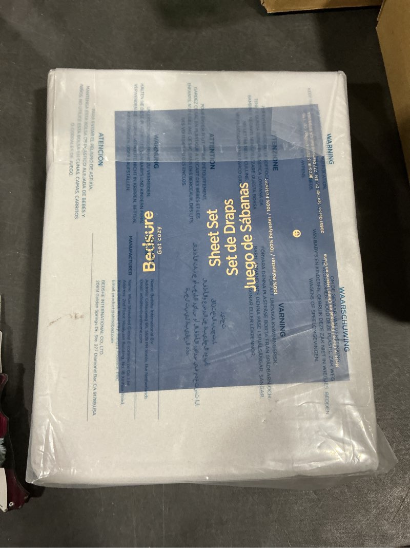 Condition photo showing item condition for Bedsure Twin XL Sheet Sets Dorm Bedding - 3 Pieces Soft Extra Long Twin Sheets, Hotel Luxury, Easy Care Microfiber for Women, Men, Dark Grey 01 - Dark Grey Twin XL