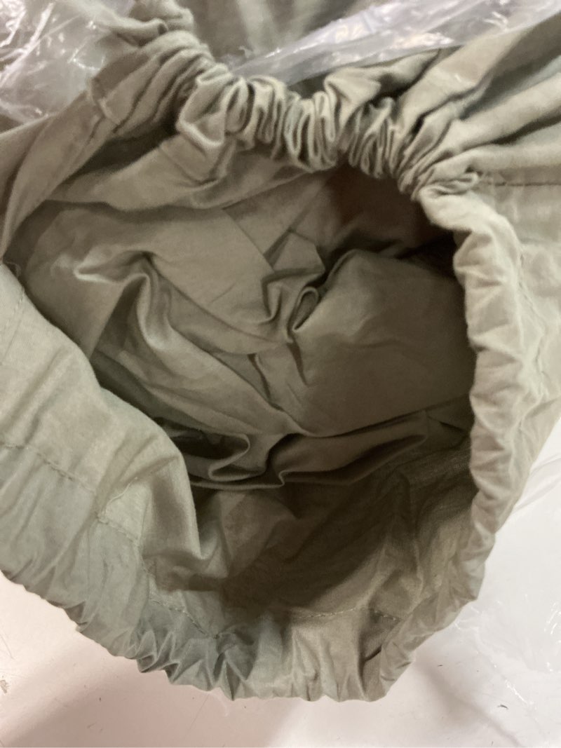 Condition photo showing Good Condition for organic crisp percale sheet set, queen, dried sage