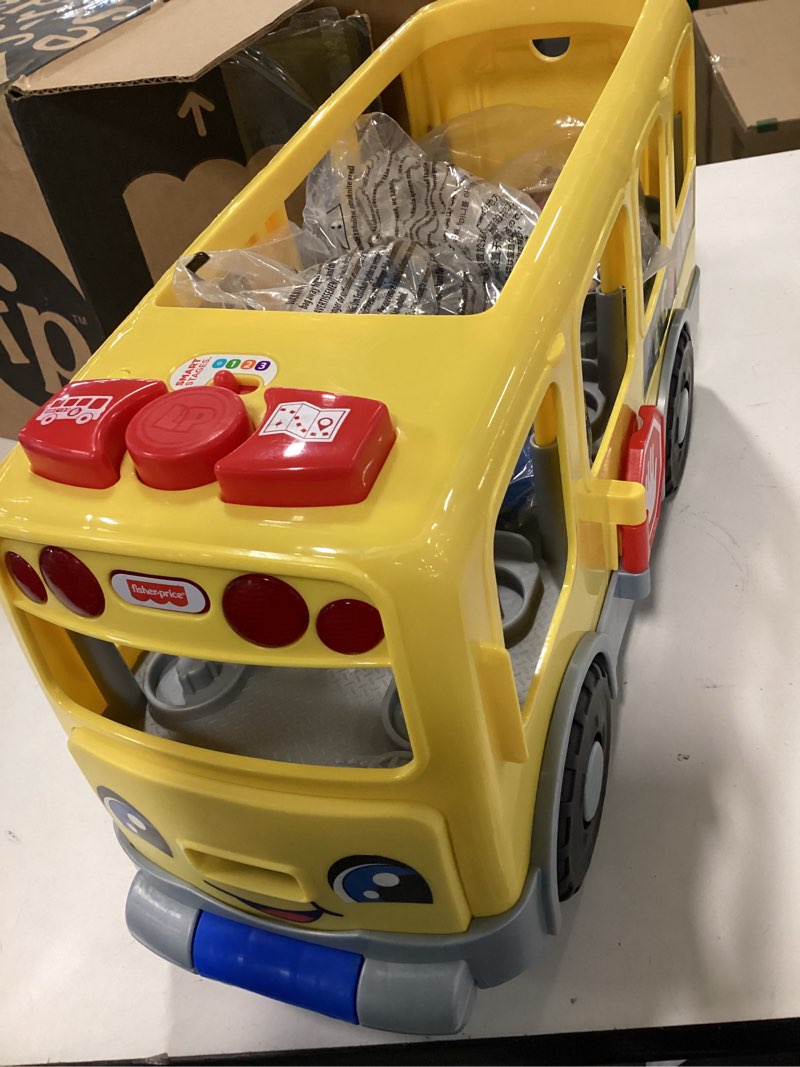 Condition photo showing New/Like New for Fisher-Price Little People Toddler Toy Big Yellow School Bus & Community Heroes Set, Musical Pull-Along Vehicle & Figures for Kids Ages 1+ Years (Amazon Exclusive)