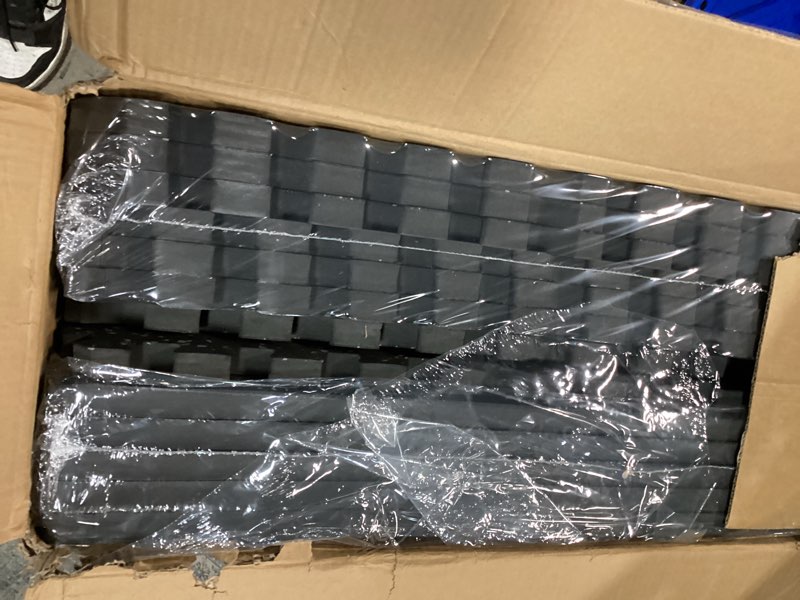 Condition photo showing Good Condition for SUPERJARE 0.79'' Extra-Thick Exercise Equipment Mats, 12 Pcs 48 Sq Ft Rubber Top Floor Tiles with High Density EVA Foam, Interlocking Gym Flooring for Home Gym, Workout Mat, Black/Grey 12 Tiles (48 Sq Ft) Black/Grey