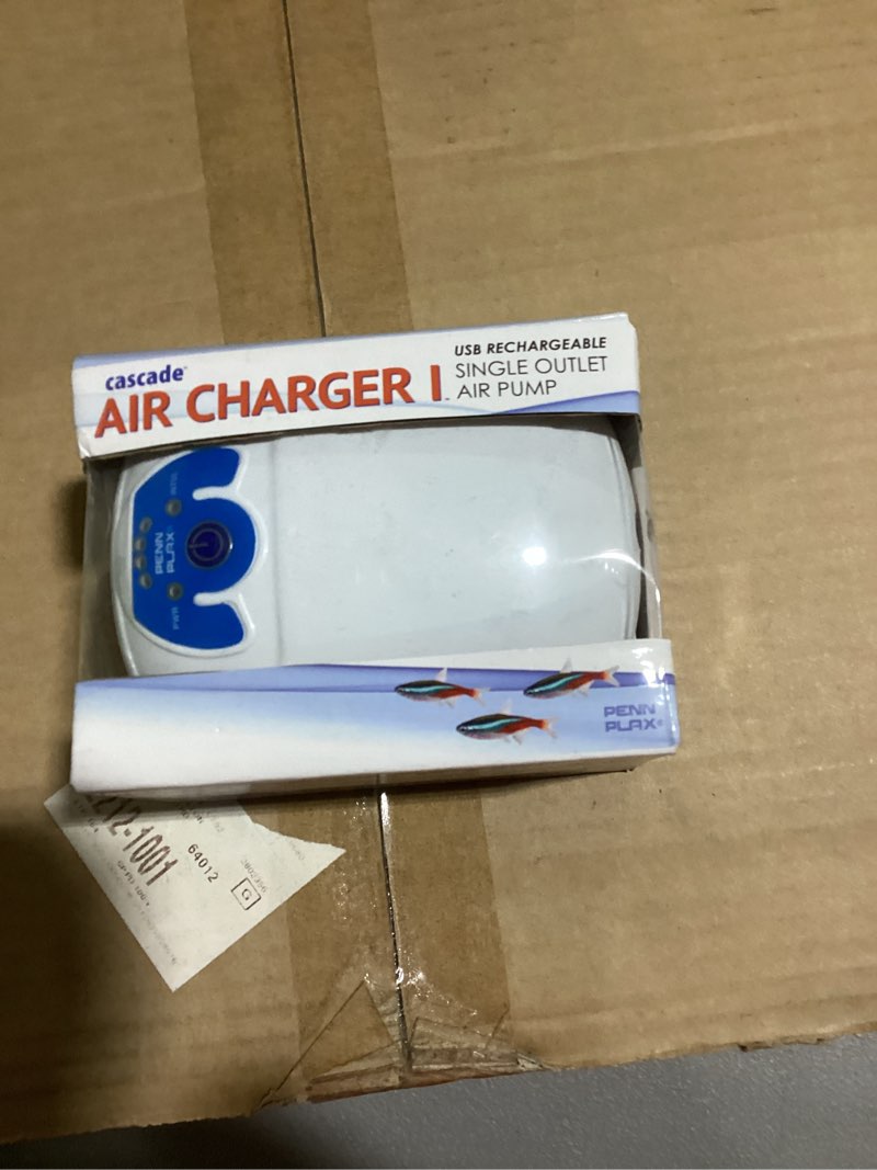 Condition photo showing New/Like New for Penn-Plax Cascade Air Charger Air Pump Designed for Day Use and Emergency