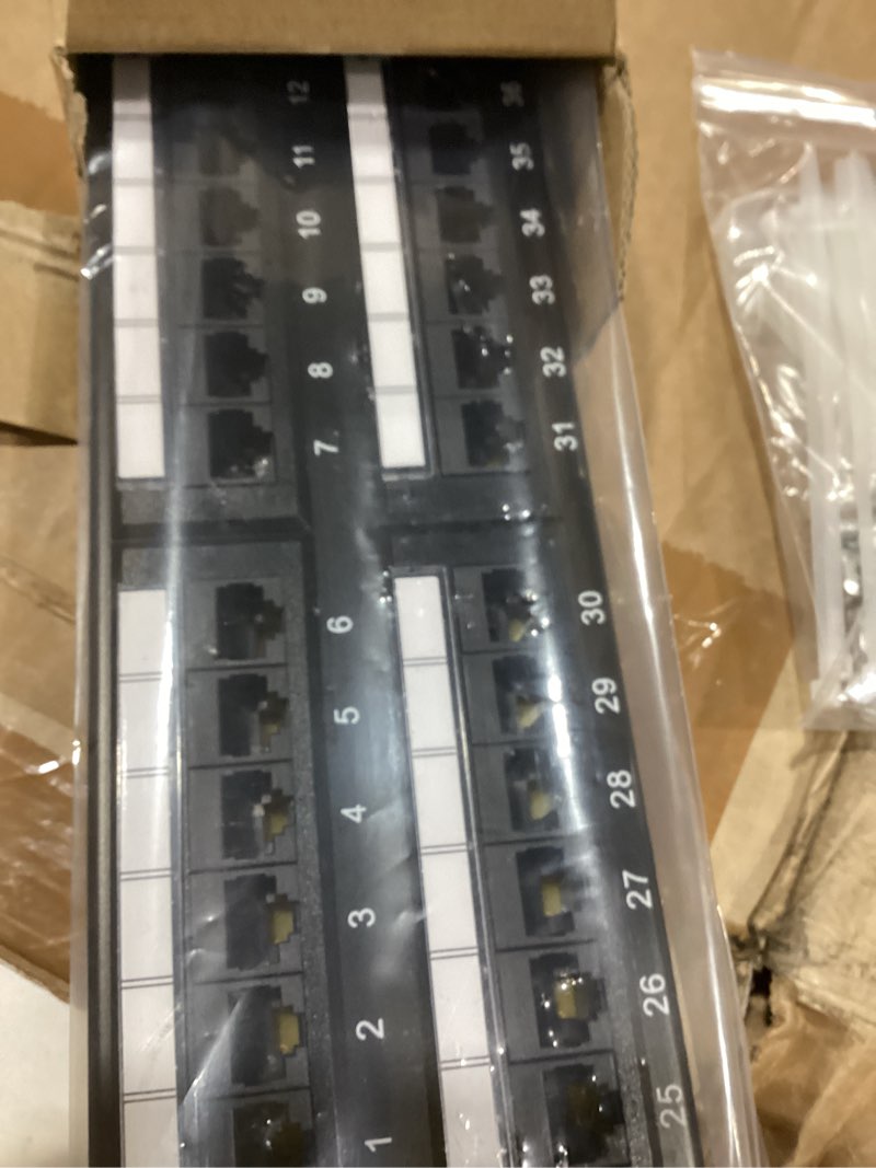 Condition photo showing New/Like New for Rapink Patch Panel 48 Port Cat6 10G Support, Network Patch Panel UTP 19-Inch, Wallmount or Rackmount 1U Ethernet Patch Panel Punch Down Block for Cat6, Cat5e, Cat5 Cabling 48Port