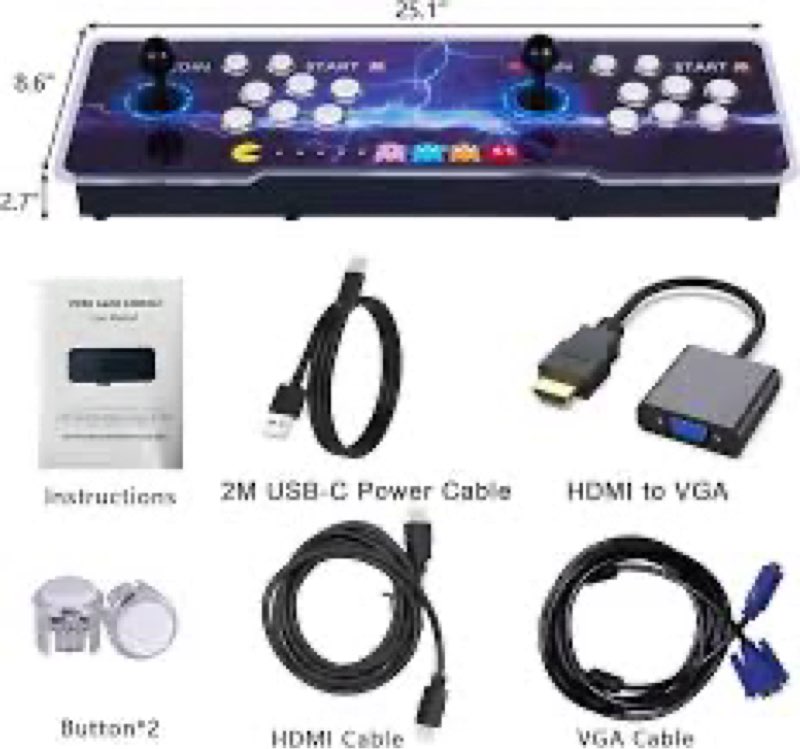 RegiisJoy 50000 in 1 Pandoras Box Ultra Arcade Game Console , Retro Game Machine for PC & Projector 