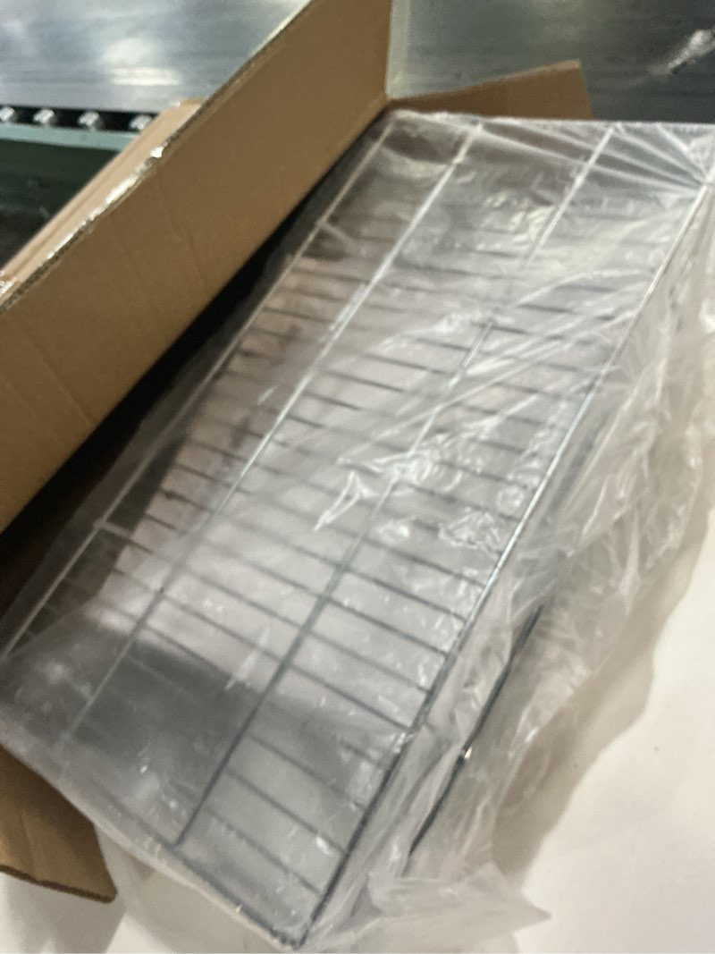 Condition photo showing New/Like New for ocg pull out cabinet organizer 2 pack (12" w x 21" d), pull out shelves 1 tier, cabinet slide out shelves for base cabinet organization in kitchen bathroom pantry, bottom mount, chrome finish 12w21d, 2pack