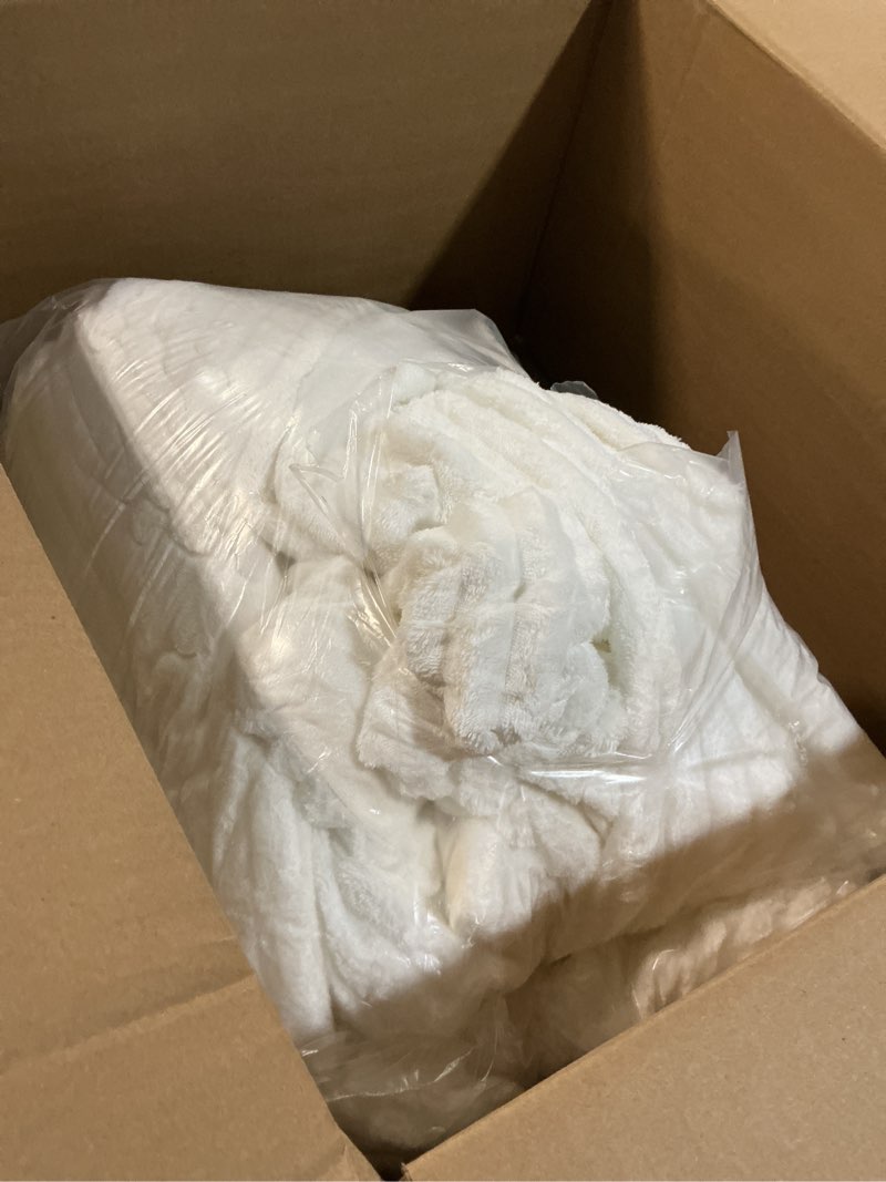 Condition photo showing As Is for Bedsure GentleSoft White Throw Blanket for Couch - Cozy Blanket for Women, Cute Fleece Throw for Girls, Christmas Birthday Gifts for Women Men Teen, Room Home Boho Fall Decor, Off White, 50x60 Inches Off White Throw (50" x 60")