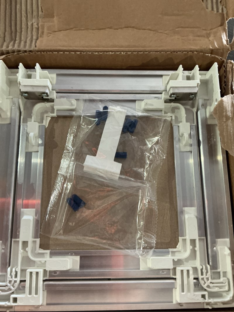 Condition photo showing As Is for rgb al 4014 touch latch tile access door for walls - seamless, concealed design for perfect tile integration (5/8" drywall) 8x8 5/8" drywall 8x8