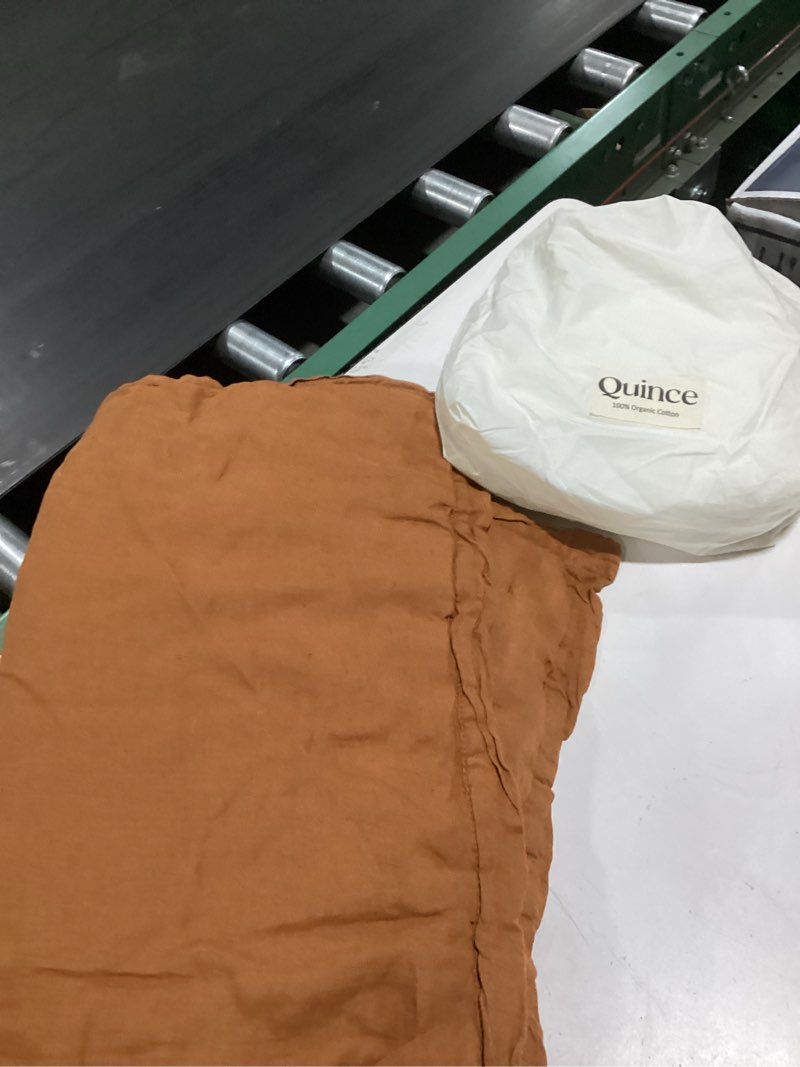 Condition photo showing As Is for **similar to** (various colors and patterns)quince linen pillowcases king