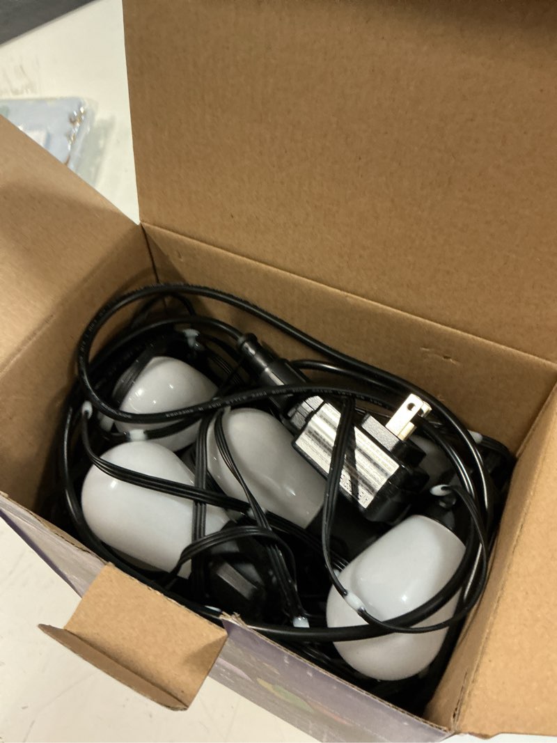 Condition photo showing Good Condition for outon outdoor string lights, 46ft smart ai rgb patio lights with individual bulb control, app remote voice control, works with alexa and google assistant, ip65 waterproof, dimmable for backyard party