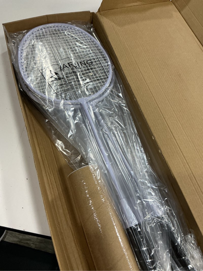 Condition photo showing New/Like New for badminton rackets set, lightweight & durable badminton set (includes 6/12 racquets, 6/12 birdies), outdoor backyard & school games for adults, teens, families and beginners 2 color 6 rackets 6 birdies