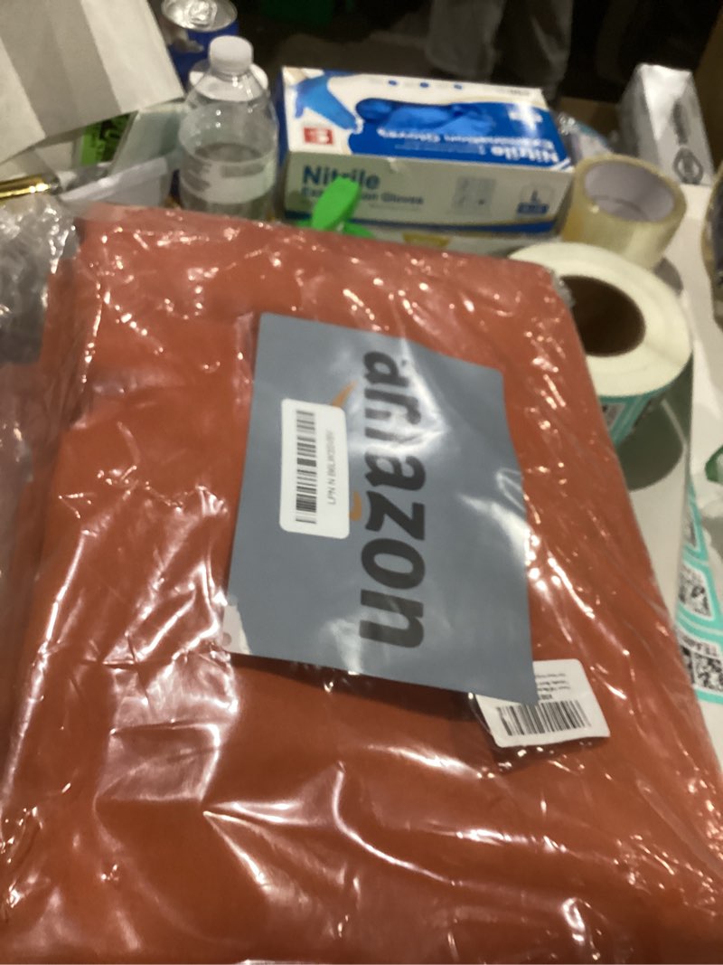 Condition photo showing Good Condition for Hiasan Fall Blackout Curtains for Bedroom Home Decor, 52 x 96 Inches Long - Thermal Insulated & Light Blocking Window Curtains for Living Room/Kids Room, 2 Drape Panels Sewn with Tiebacks, Burnt Ochre 52"W x 96"L (Pack of 2) Burnt Ochre