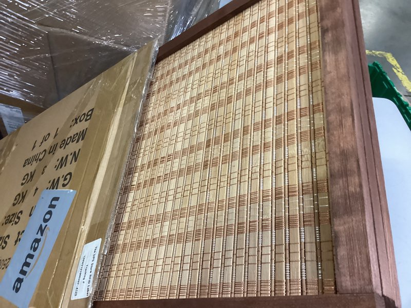 Condition photo showing Good Condition for 3 Panel Short Room Divider Screen,Brown Freestanding Partition,Small Bamboo Panel Divider for Room Seperation,3.95 FT Tall Brown 3 Panel