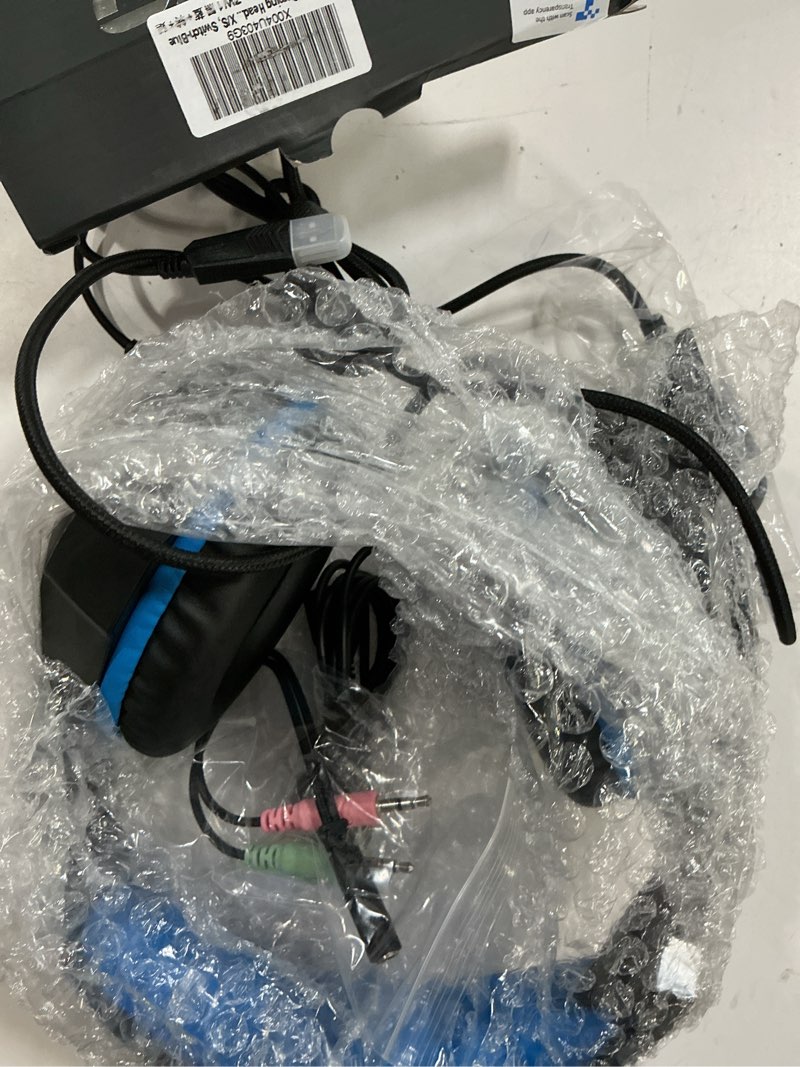 Condition photo showing Good Condition for ozeino gaming headset for pc, ps4, ps5, xbox headset with 7.1 surround sound, gaming headphones with noise cancelling mic rgb light over ear headphones for xbox series x/s, switch-blue