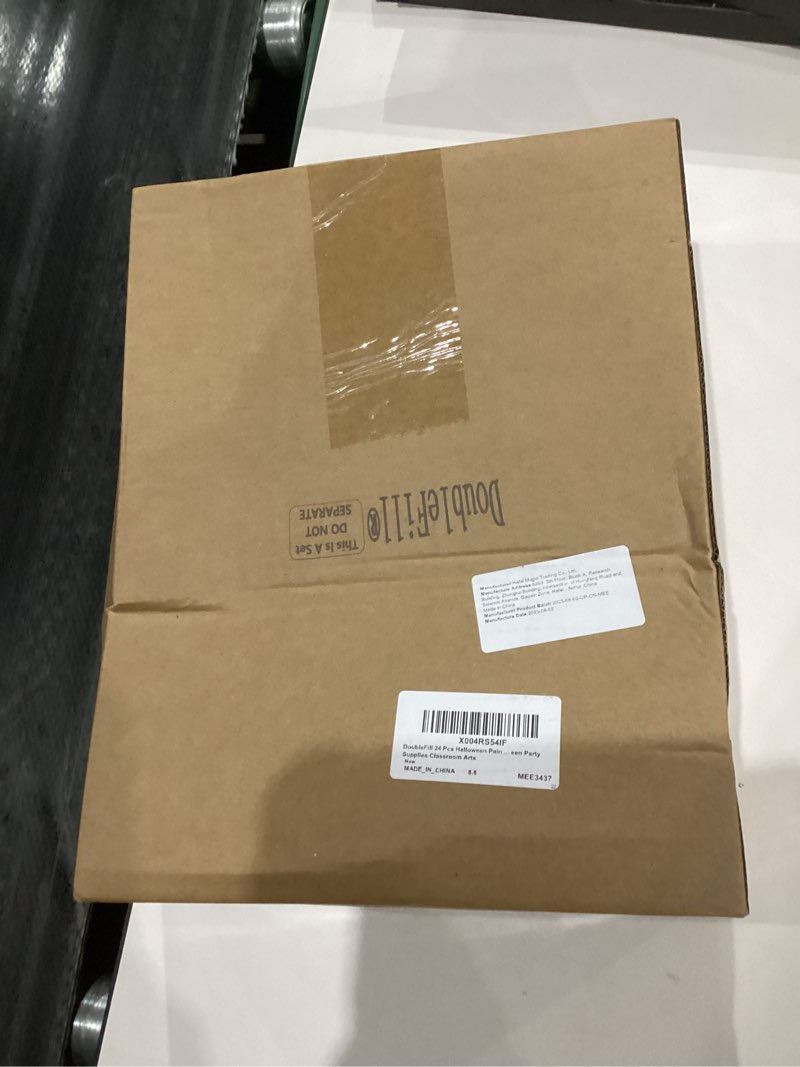 Condition photo showing New/Like New for DoubleFill 24 Pcs Halloween Painting Crafts Kits for Kids DIY Pumpkin Witch Ghost Wooden Crafts Kits Unfinished Wood Cutouts Table Decorations with Paint for Halloween Party Supplies Classroom Arts