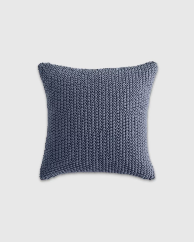 Quince Cotton Fisherman Pillow Cover, Mineral, 20x20