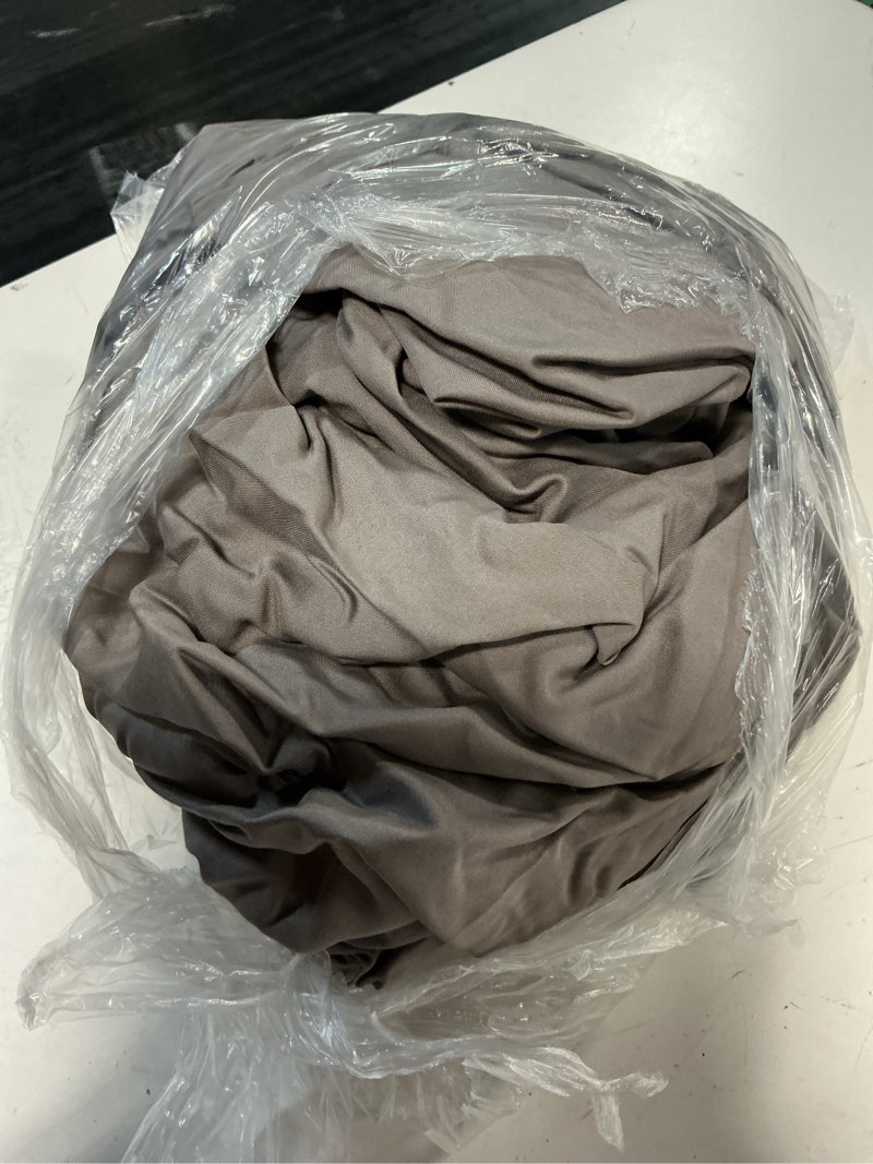 Condition photo showing As Is for bamboo duvet cover, king/cal king, stone