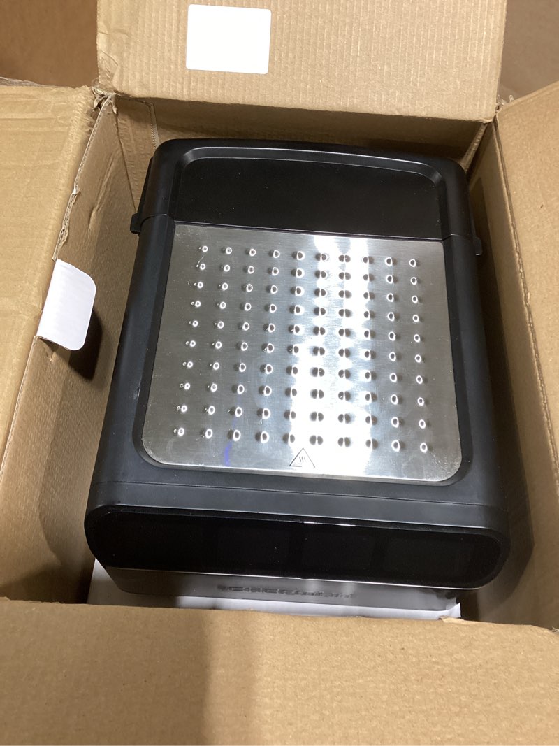 Condition photo showing As Is for Chefman CaféMaster Pro Espresso Machine, Brew Single or Double Shots, Coffee Maker with Built-In Milk Frother for Cappuccino & Latte, XL 1.8 Liter Removable Water Reservoir - Stainless Steel Automatic