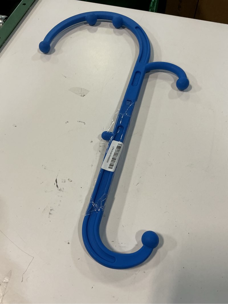 Condition photo showing Good Condition for LiBa Back and Neck Massager - Trigger Point Massage Tools for Pain Relief and Manual Massage Hook Therapy Handheld Back Neck Shoulder Massager Blue - Gift for Women & Men A. Blue