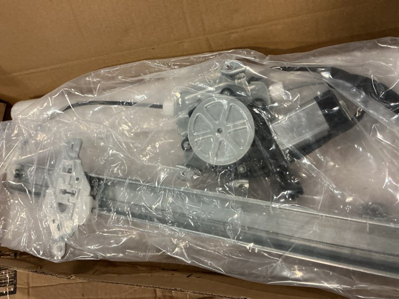 Condition photo showing Good Condition for front left driver side power window regulator with motor assembly compatible for 2005-2015 nissan frontier, 2005-2010 pathfinder, 2005-2015 xterra, 2009-2010 suzuki equator, replacement 741-348