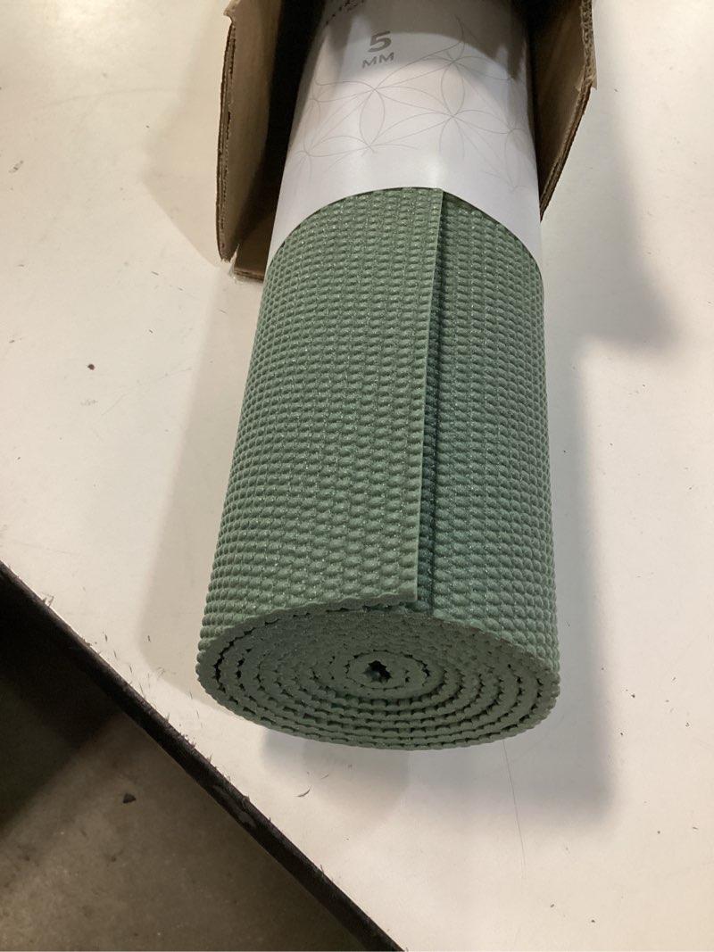 Condition photo showing Good Condition for gaiam yoga mat - premium 5mm solid thick non slip exercise & fitness mat for all types of yoga, pilates & floor workouts (68" x 24" x 5mm) sagebrush