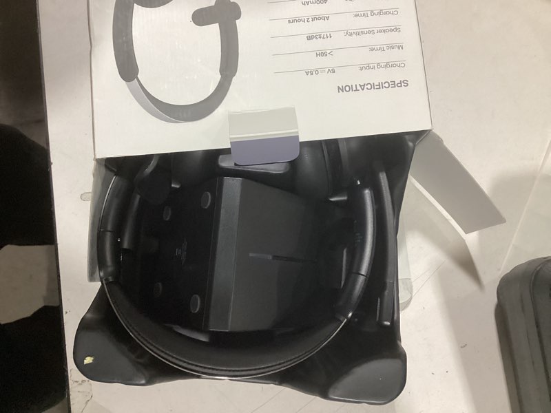Condition photo showing As Is for Wireless Headset with Mic for Work, Bluetooth 5.3 Headsets with Microphone and Detachable Earpads, 50H Playtime with Charging Base, Noise Cancelling Headphones for Work with Mic Mute Black - Charging Base