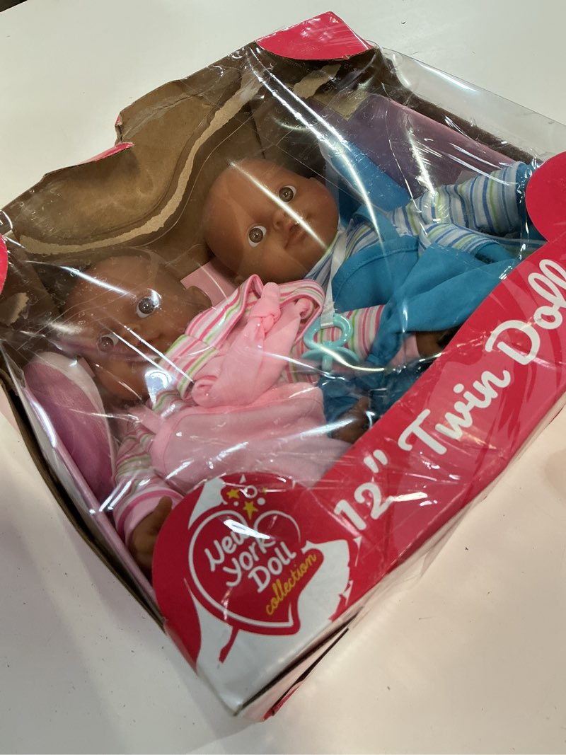 Condition photo showing Good Condition for the new york doll collection 12" sweet hispanic twin dolls play baby dolls - doll pacifier included