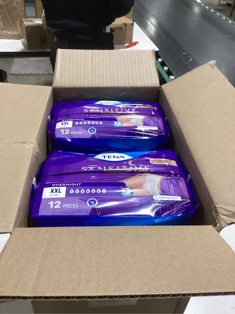 Condition photo showing New/Like New for TENA Sensitive Care Incontinence Underwear for Women - Overnight Absorbency - XXL - 48ct