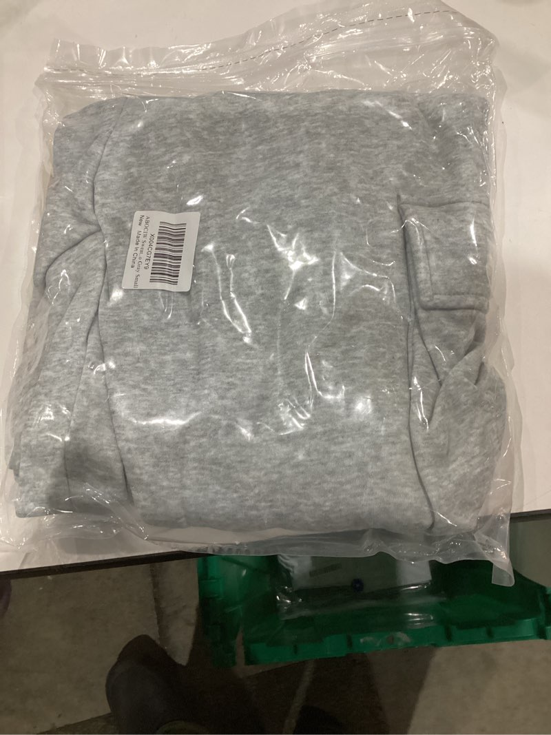Condition photo showing New/Like New for ABOCIW Womens Wide Leg Sweatpants Fleece High Waisted Baggy Sweat Pant Athletic Joggers Lough Pants with Pockets Small Cargo Gray
